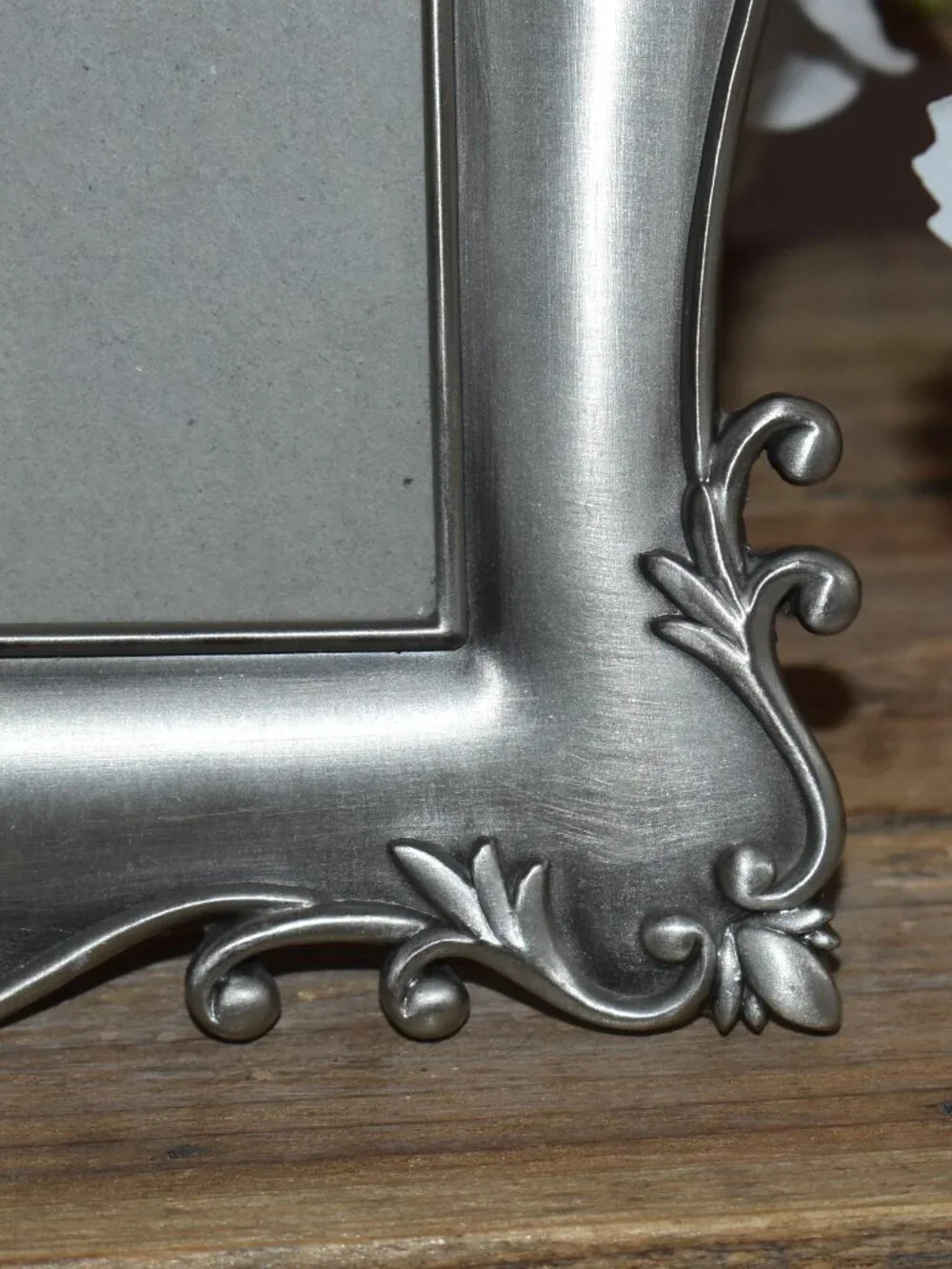 Vintage Barnes Of Boston Victorian Gothic Silver Pewter Ornate Picture Frame